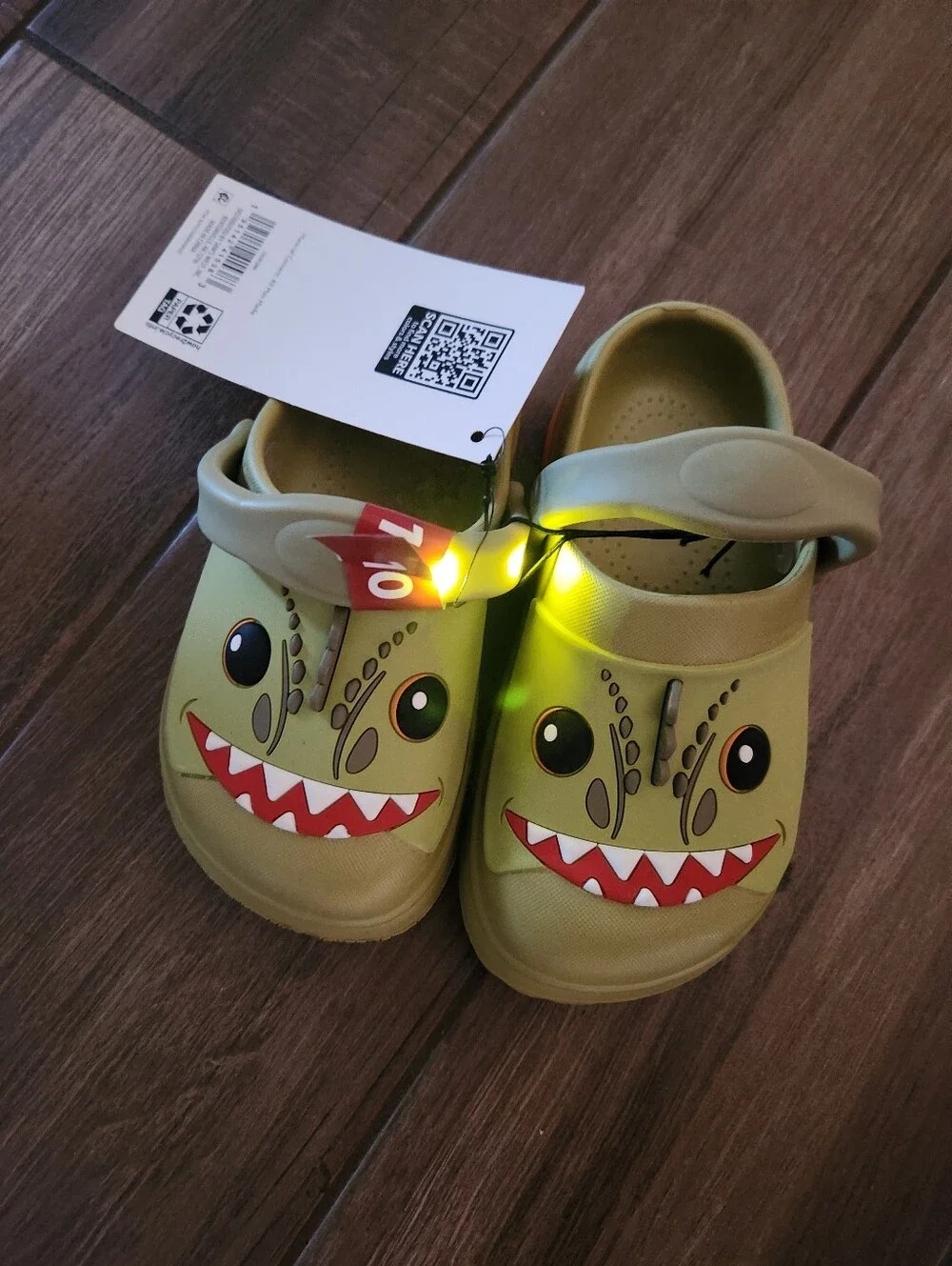 Light Up Toddler Adventure Clogs - Green (Size 10)